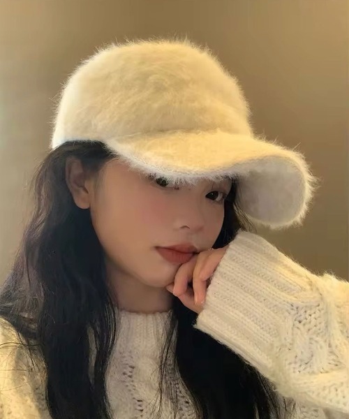 ammy.（エイミードット）の「【 ammy. / エイミードット 】 ヘアリー エコファー キャップ（キャップ・レディース・ホワイト/ブラック/グレイッシュベージュ・FREE）」の6枚目の写真