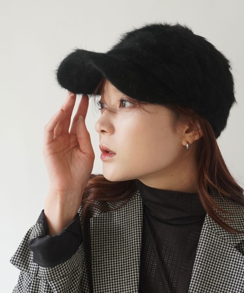 ammy.（エイミードット）の「【 ammy. / エイミードット 】 ヘアリー エコファー キャップ（キャップ・レディース・ホワイト/ブラック/グレイッシュベージュ・FREE）」の9枚目の写真