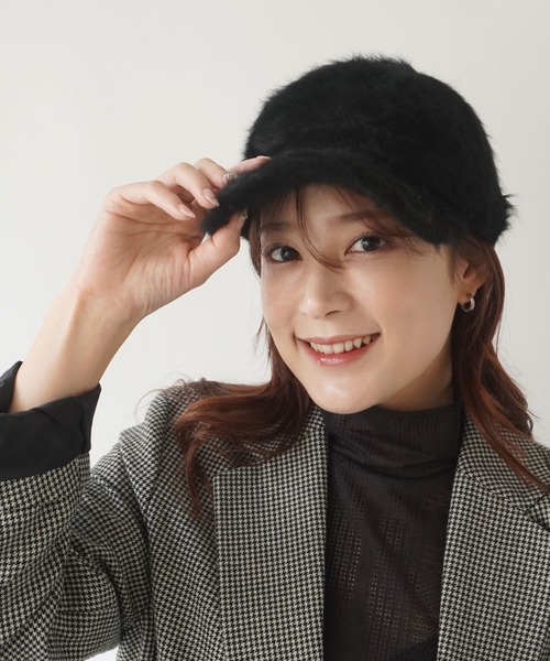 ammy.（エイミードット）の「【 ammy. / エイミードット 】 ヘアリー エコファー キャップ（キャップ・レディース・ホワイト/ブラック/グレイッシュベージュ・FREE）」の10枚目の写真