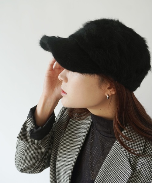 ammy.（エイミードット）の「【 ammy. / エイミードット 】 ヘアリー エコファー キャップ（キャップ・レディース・ホワイト/ブラック/グレイッシュベージュ・FREE）」の11枚目の写真