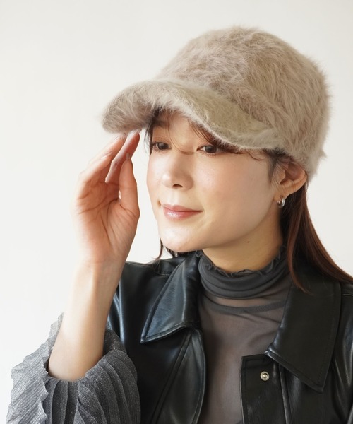 ammy.（エイミードット）の「【 ammy. / エイミードット 】 ヘアリー エコファー キャップ（キャップ・レディース・ホワイト/ブラック/グレイッシュベージュ・FREE）」の15枚目の写真