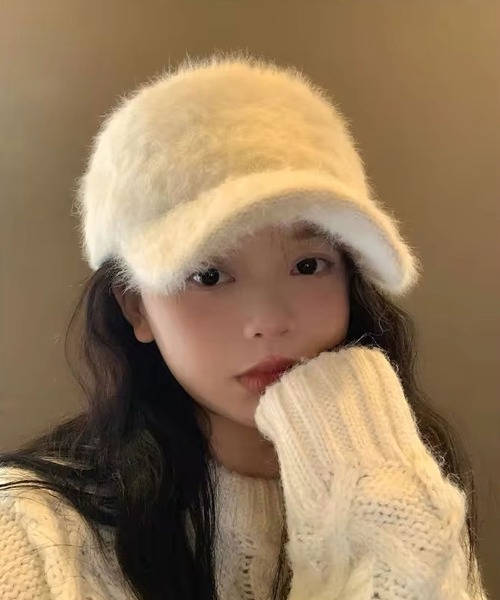 ammy.（エイミードット）の「【 ammy. / エイミードット 】 ヘアリー エコファー キャップ（キャップ・レディース・ホワイト/ブラック/グレイッシュベージュ・FREE）」の16枚目の写真