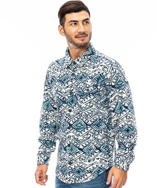 BILLABONG(ビラボン)の「BILLABONG メンズ FURNACE FLANNEL 長袖シャツ 【2024年秋冬モデル】/ビラボン総柄フリース長袖シャツ(シャツ/ブラウス・メンズ・グレー/ブラウン系その他/グリーン系その他・MEDIUM/LARGE/X-LARGE)」の4枚目の写真