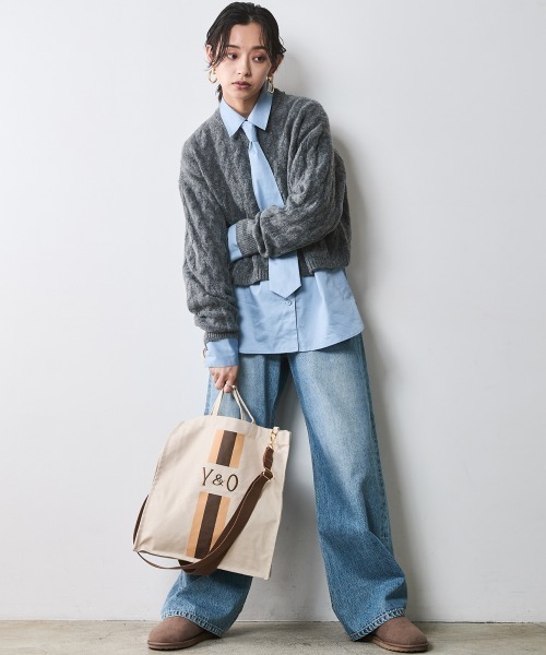 CHIC STYLE（シックスタイル）の「【販売終了】ケーブル編ショートニットプルオーバー ＜大きいサイズ有＞シックスタイル（ニット/セーター・レディース・ネイビー/グレー・M/L/LL/3L/4L/5L）」の19枚目の写真