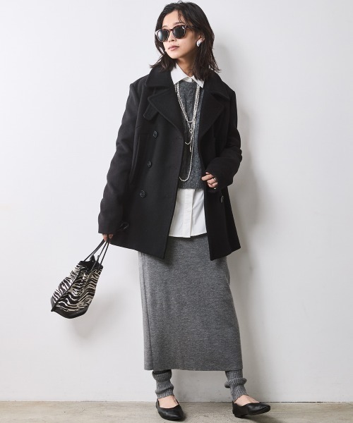 CHIC STYLE（シックスタイル）の「【販売終了】ケーブル編ショートニットプルオーバー ＜大きいサイズ有＞シックスタイル（ニット/セーター・レディース・ネイビー/グレー・M/L/LL/3L/4L/5L）」の6枚目の写真