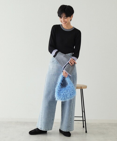 OPAQUE.CLIP（オペークドットクリップ）の「【2WAY】フリンジワンハンドルバッグ（ハンドバッグ・レディース・ピンク系/ブルー/ブラック・00）」の5枚目の写真