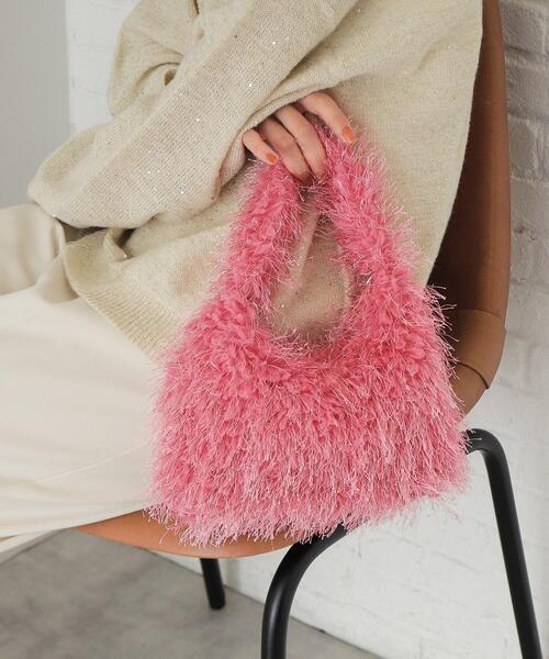 OPAQUE.CLIP（オペークドットクリップ）の「【2WAY】フリンジワンハンドルバッグ（ハンドバッグ・レディース・ピンク系/ブルー/ブラック・00）」の8枚目の写真