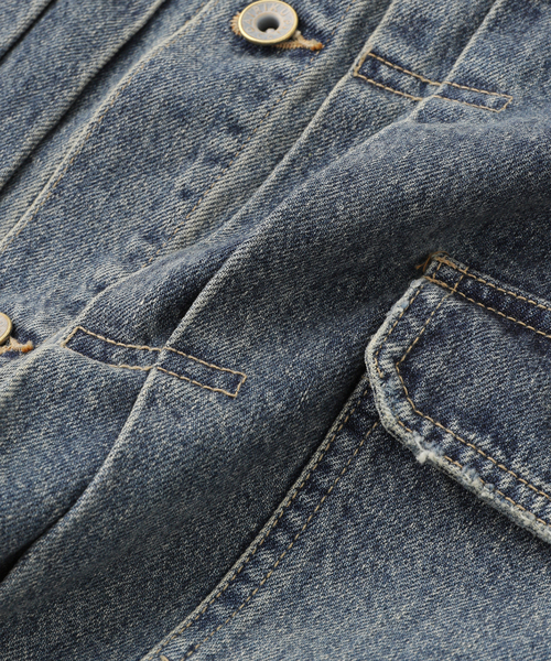 DAIRIKU（ダイリク）の「【DAIRIKU / ダイリク】2pkt Vintage Denim Jacket（デニムジャケット・メンズ・ブルー系その他・MEDIUM/SMALL）」の5枚目の写真