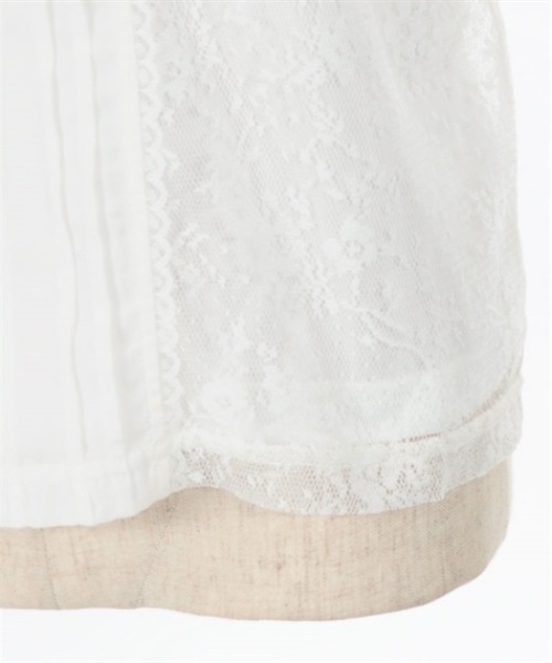 axes femme POETIQUE（アクシーズファムポエティック）の「リボン付レース姫袖ブラウス（シャツ/ブラウス・レディース・ホワイト/ブラック/グレー・MEDIUM）」の10枚目の写真