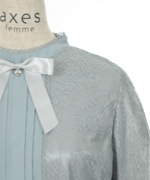 axes femme POETIQUE（アクシーズファムポエティック）の「リボン付レース姫袖ブラウス（シャツ/ブラウス・レディース・ホワイト/ブラック/グレー・MEDIUM）」の19枚目の写真