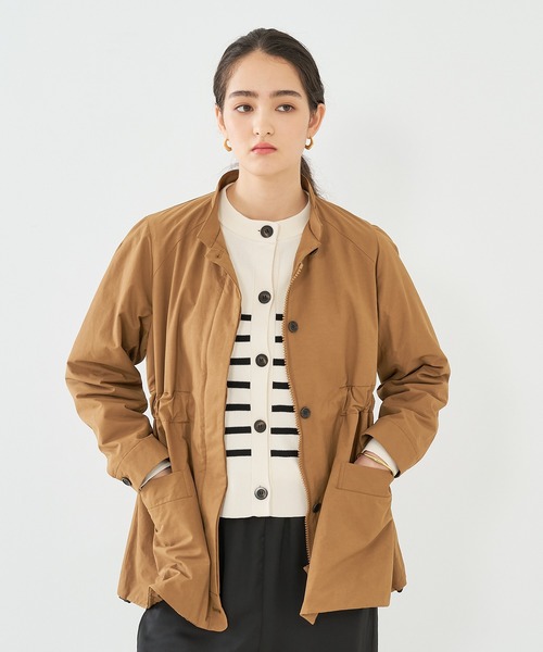 collex（コレックス）の「ギャザージップアップブルゾン（ブルゾン・レディース・ブラック/ダークベージュ・フリー）」の13枚目の写真