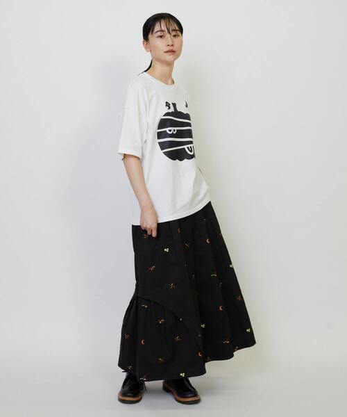 FRAPBOIS(フラボア)の「パンプキーT(Tシャツ/カットソー・レディース・ホワイト/パープル・1/2)」の7枚目の写真