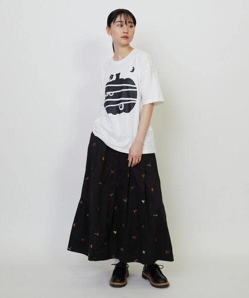 FRAPBOIS(フラボア)の「パンプキーT(Tシャツ/カットソー・レディース・ホワイト/パープル・1/2)」の8枚目の写真
