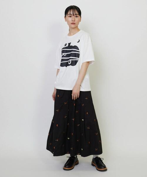 FRAPBOIS(フラボア)の「パンプキーT(Tシャツ/カットソー・レディース・ホワイト/パープル・1/2)」の10枚目の写真