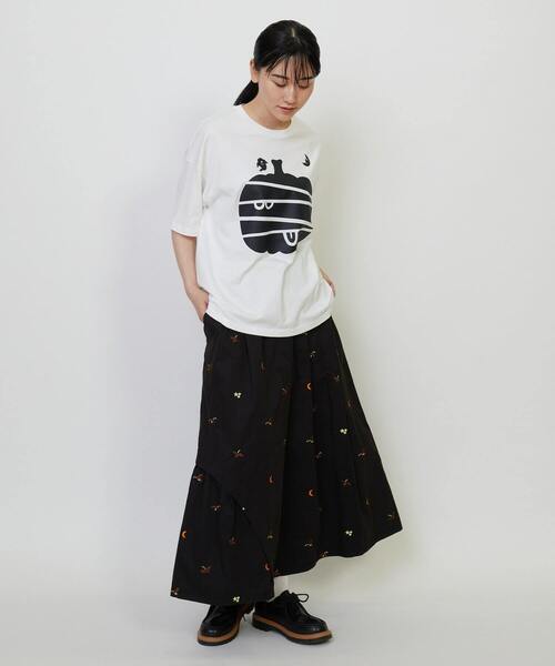 FRAPBOIS(フラボア)の「パンプキーT(Tシャツ/カットソー・レディース・ホワイト/パープル・1/2)」の11枚目の写真