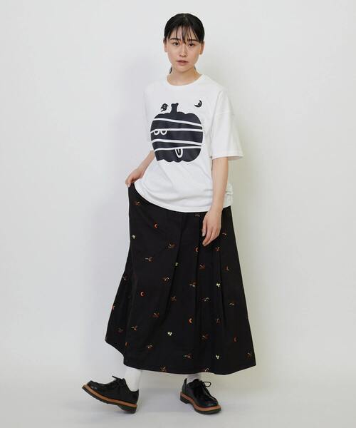 FRAPBOIS(フラボア)の「パンプキーT(Tシャツ/カットソー・レディース・ホワイト/パープル・1/2)」の12枚目の写真