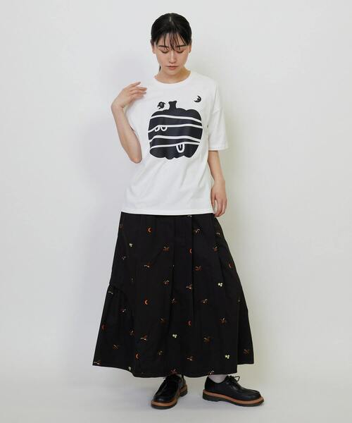 FRAPBOIS(フラボア)の「パンプキーT(Tシャツ/カットソー・レディース・ホワイト/パープル・1/2)」の13枚目の写真