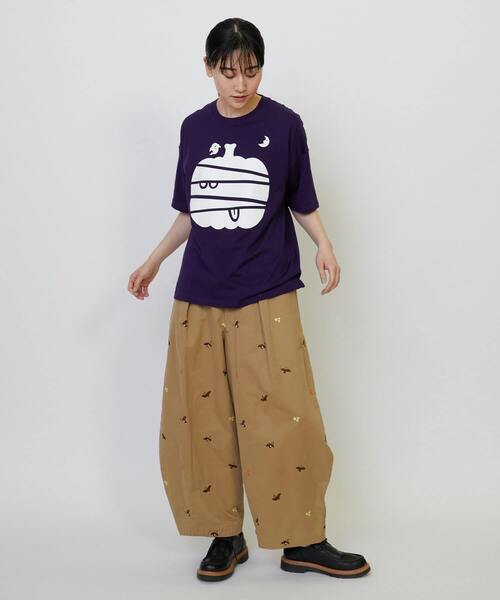 FRAPBOIS(フラボア)の「パンプキーT(Tシャツ/カットソー・レディース・ホワイト/パープル・1/2)」の20枚目の写真