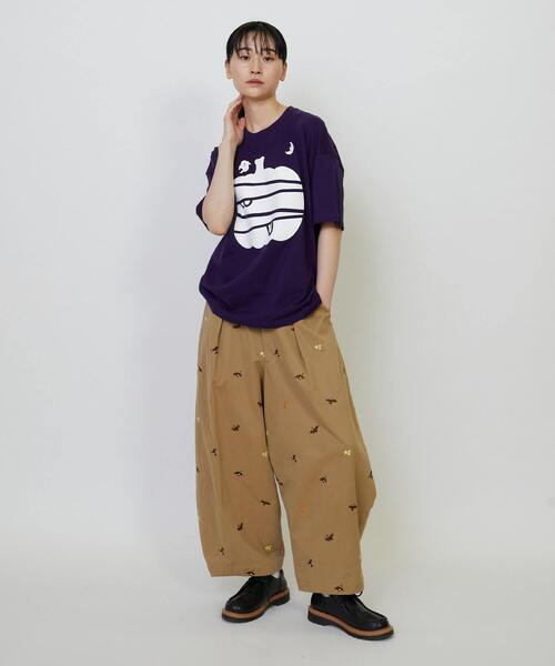 FRAPBOIS(フラボア)の「パンプキーT(Tシャツ/カットソー・レディース・ホワイト/パープル・1/2)」の18枚目の写真