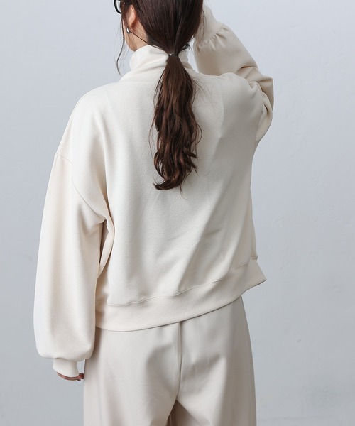 COLONY 2139（コロニートゥーワンスリーナイン）の「ジョーゼットダンボールトラックジャケット（ジャージ・レディース・チャコールグレー/オフホワイト/ブラック・FREE）」の5枚目の写真