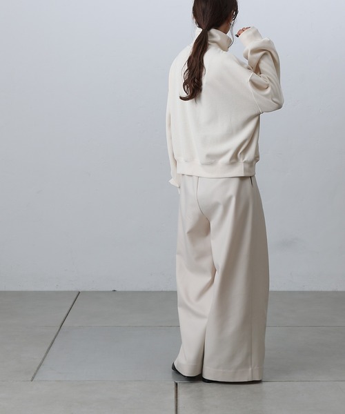 COLONY 2139（コロニートゥーワンスリーナイン）の「ジョーゼットダンボールトラックジャケット（ジャージ・レディース・チャコールグレー/オフホワイト/ブラック・FREE）」の10枚目の写真