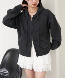 RAY CASSIN | 【着回し力抜群！】ニットフードダブルジップブルゾン(ニット/セーター)