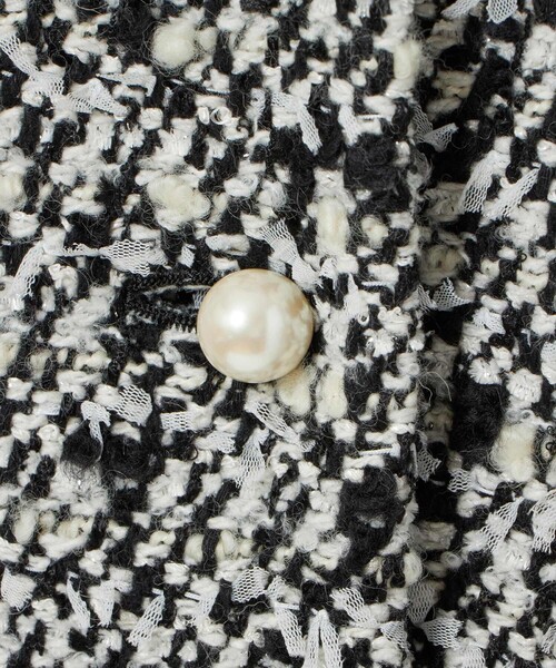 ANAYI アナイ 24AW セットアップ対象 モノトーンリボンツイードコート セットアップ対応商品】モノトーンリボンツイードコート | ANAYI