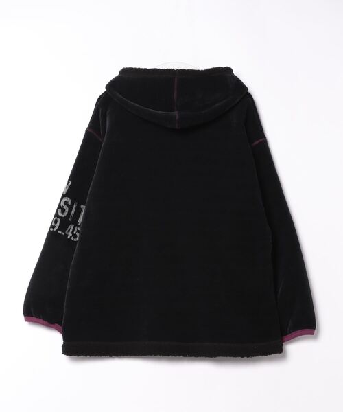 CUBE SUGAR(キューブシュガー)の「裏ボアベロアジップアップパーカージャケット(その他アウター・レディース・ナチュラル/マルチ/ブラック/グリーン・M)」の5枚目の写真