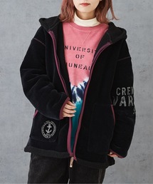 CUBE SUGAR | 裏ボアベロアジップアップパーカージャケット(その他アウター)