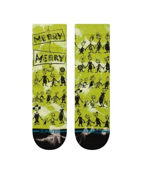 STANCE(スタンス)の「STANCE/スタンス キッズ ソックス 靴下 DOWN IN WHOVILE KIDS K556D24DOW#GRN(ソックス/靴下・キッズ・ライトグリーン・L)」の2枚目の写真