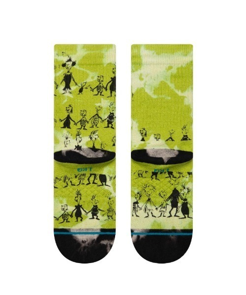 STANCE(スタンス)の「STANCE/スタンス キッズ ソックス 靴下 DOWN IN WHOVILE KIDS K556D24DOW#GRN(ソックス/靴下・キッズ・ライトグリーン・L)」の3枚目の写真