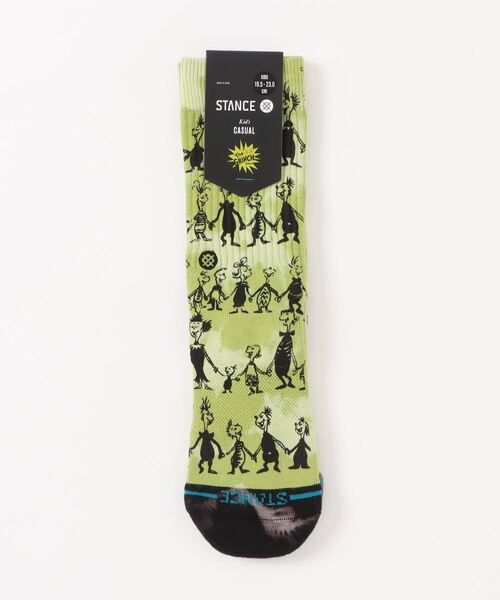 STANCE(スタンス)の「STANCE/スタンス キッズ ソックス 靴下 DOWN IN WHOVILE KIDS K556D24DOW#GRN(ソックス/靴下・キッズ・ライトグリーン・L)」の4枚目の写真