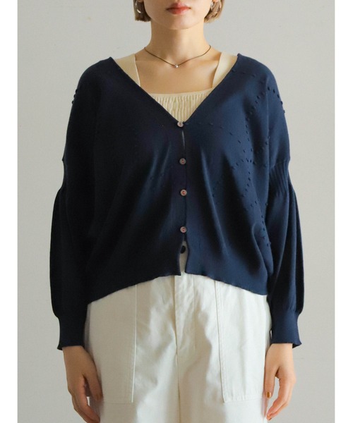 FIL DE FER Vネックカーディガン　13200円 FIL DE FER - ボアニット Vネックカーデ - Sheth Online Store
