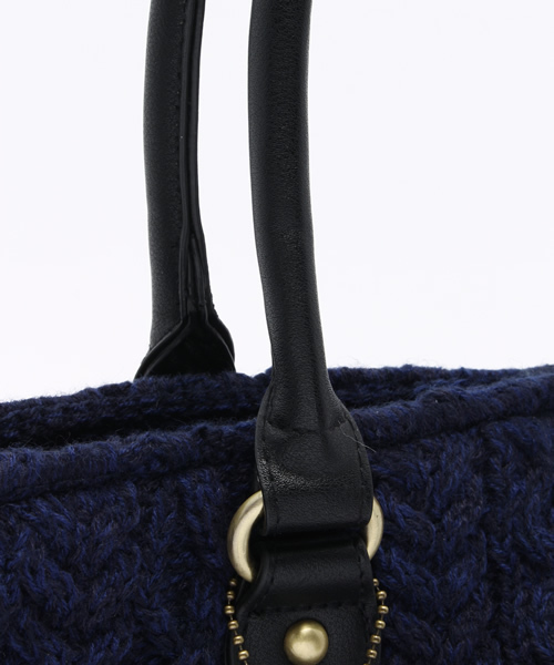 ikka（イッカ）の「ニットミニバッグ（トートバッグ・レディース・グレー/ネイビー/ブラウン・FREE）」の6枚目の写真