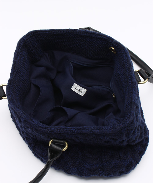 ikka（イッカ）の「ニットミニバッグ（トートバッグ・レディース・グレー/ネイビー/ブラウン・FREE）」の9枚目の写真