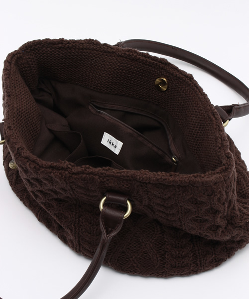 ikka（イッカ）の「ニットミニバッグ（トートバッグ・レディース・グレー/ネイビー/ブラウン・FREE）」の11枚目の写真