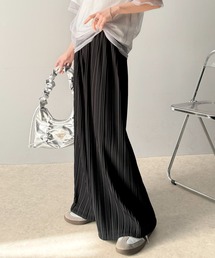 classicalelf | スタイルアップが叶う。2way裾ドロストプリーツ素材ワイドパンツ(その他パンツ)