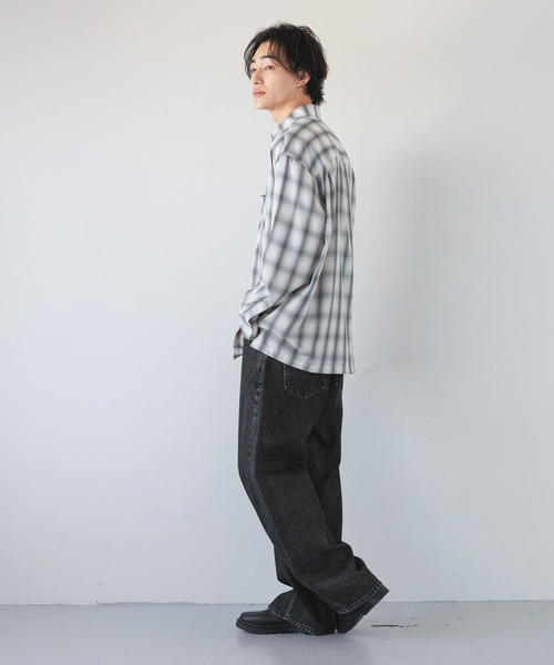 LOWRYS FARM(ローリーズファーム)の「オンブレチェックシャツLS 290884(シャツ/ブラウス・メンズ・アイボリー/ブルー・MEDIUM/LARGE)」の8枚目の写真
