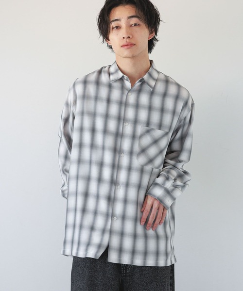 LOWRYS FARM - オンブレチェックシャツ　ローリーズファーム LOWRYS FARM｜オンブレチェックシャツ | Rakuten Fashion(楽天