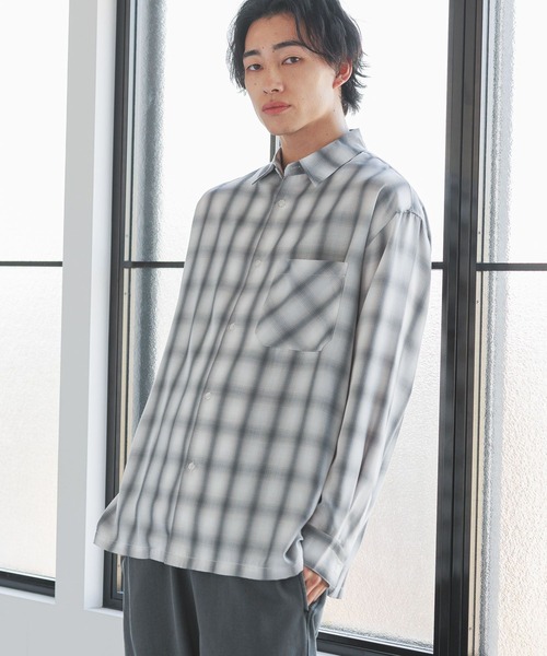 オンブレチェックシャツLS 290884（シャツ/ブラウス）｜LOWRYS