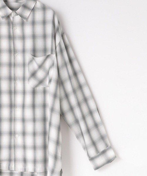 LOWRYS FARM(ローリーズファーム)の「オンブレチェックシャツLS 290884(シャツ/ブラウス・メンズ・アイボリー/ブルー・MEDIUM/LARGE)」の18枚目の写真