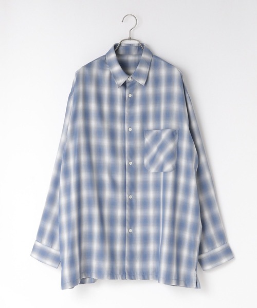 LOWRYS FARM(ローリーズファーム)の「オンブレチェックシャツLS 290884(シャツ/ブラウス・メンズ・アイボリー/ブルー・MEDIUM/LARGE)」の12枚目の写真