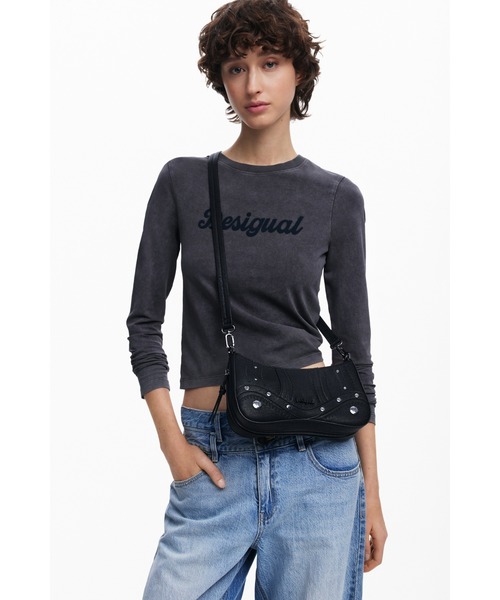 Desigual(デシグアル)の「スタッズアクセント ミニショルダーハンドバッグ ブラック(ボディバッグ/ウエストポーチ・レディース・ブラック・FREE)」の9枚目の写真