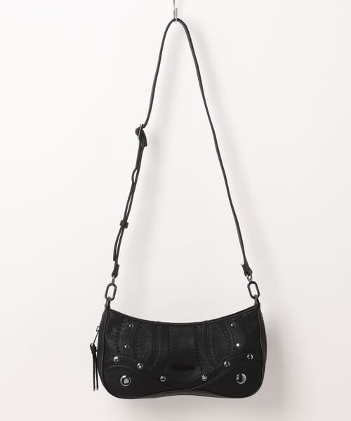 Desigual(デシグアル)の「スタッズアクセント ミニショルダーハンドバッグ ブラック(ボディバッグ/ウエストポーチ・レディース・ブラック・FREE)」の11枚目の写真