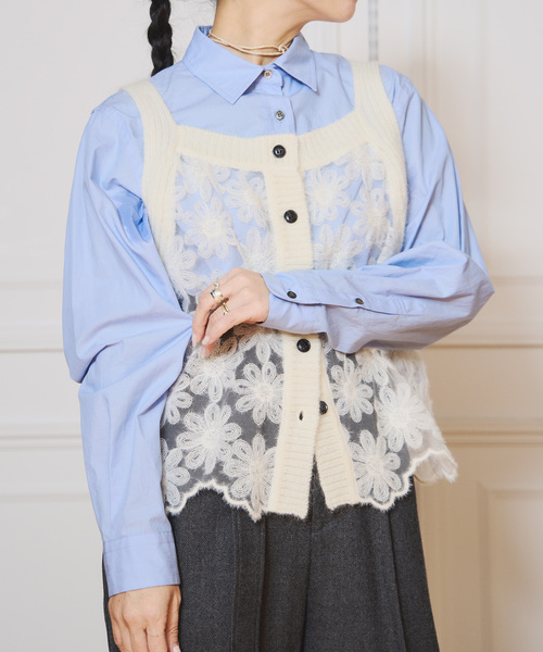 IÉNA LA BOUCLE Brocheレースタンク IENA LA BOUCLE（イエナラブークル）の「IENA LA BOUCLE Broche