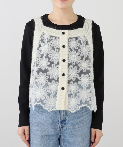 IÉNA LA BOUCLE Brocheレースタンク IENA LA BOUCLE（イエナラブークル）の「IENA LA BOUCLE Broche