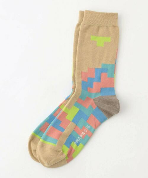 FRAPBOIS(フラボア)の「キューブソックス(ソックス/靴下・レディース・ブラック/ベージュ/ピンク・FREE)」の1枚目の写真