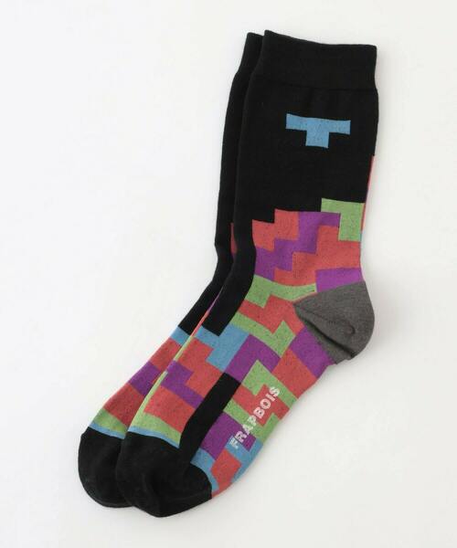 FRAPBOIS(フラボア)の「キューブソックス(ソックス/靴下・レディース・ブラック/ベージュ/ピンク・FREE)」の2枚目の写真