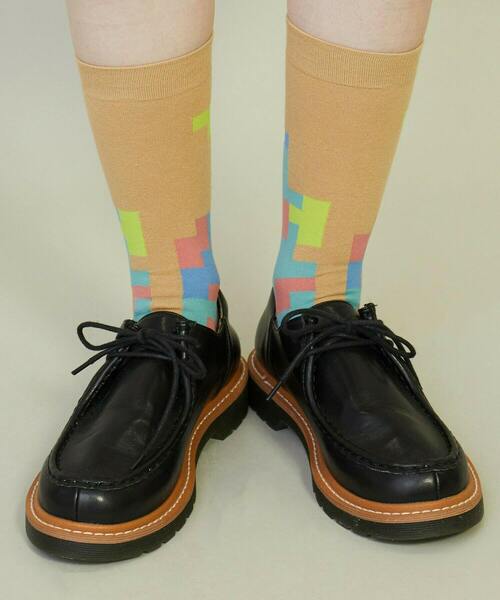 FRAPBOIS(フラボア)の「キューブソックス(ソックス/靴下・レディース・ブラック/ベージュ/ピンク・FREE)」の7枚目の写真