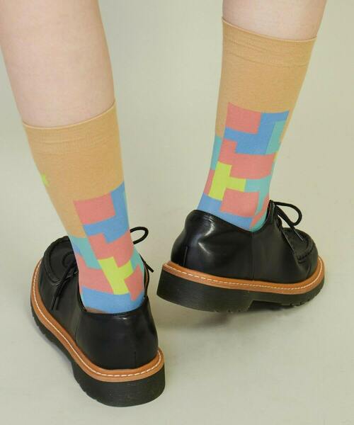 FRAPBOIS(フラボア)の「キューブソックス(ソックス/靴下・レディース・ブラック/ベージュ/ピンク・FREE)」の9枚目の写真